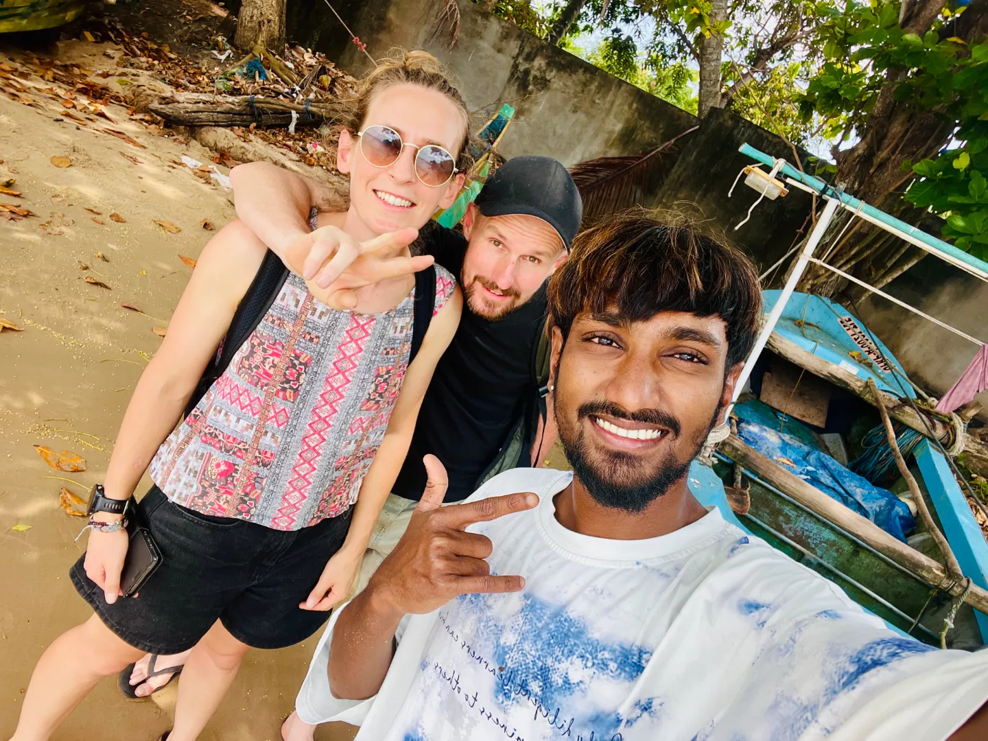 Hasitha sharing a travel moment with guests