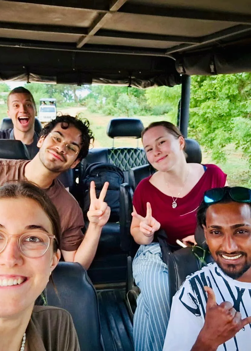Hasitha and guests travelling together