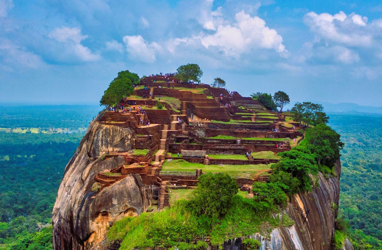 Sigiriya rising above the forest